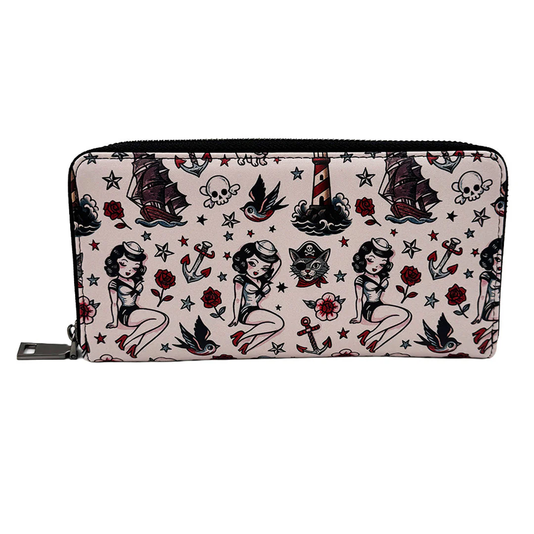 Pirate Cats and Sailor Things Clutch Handbag - Image 4