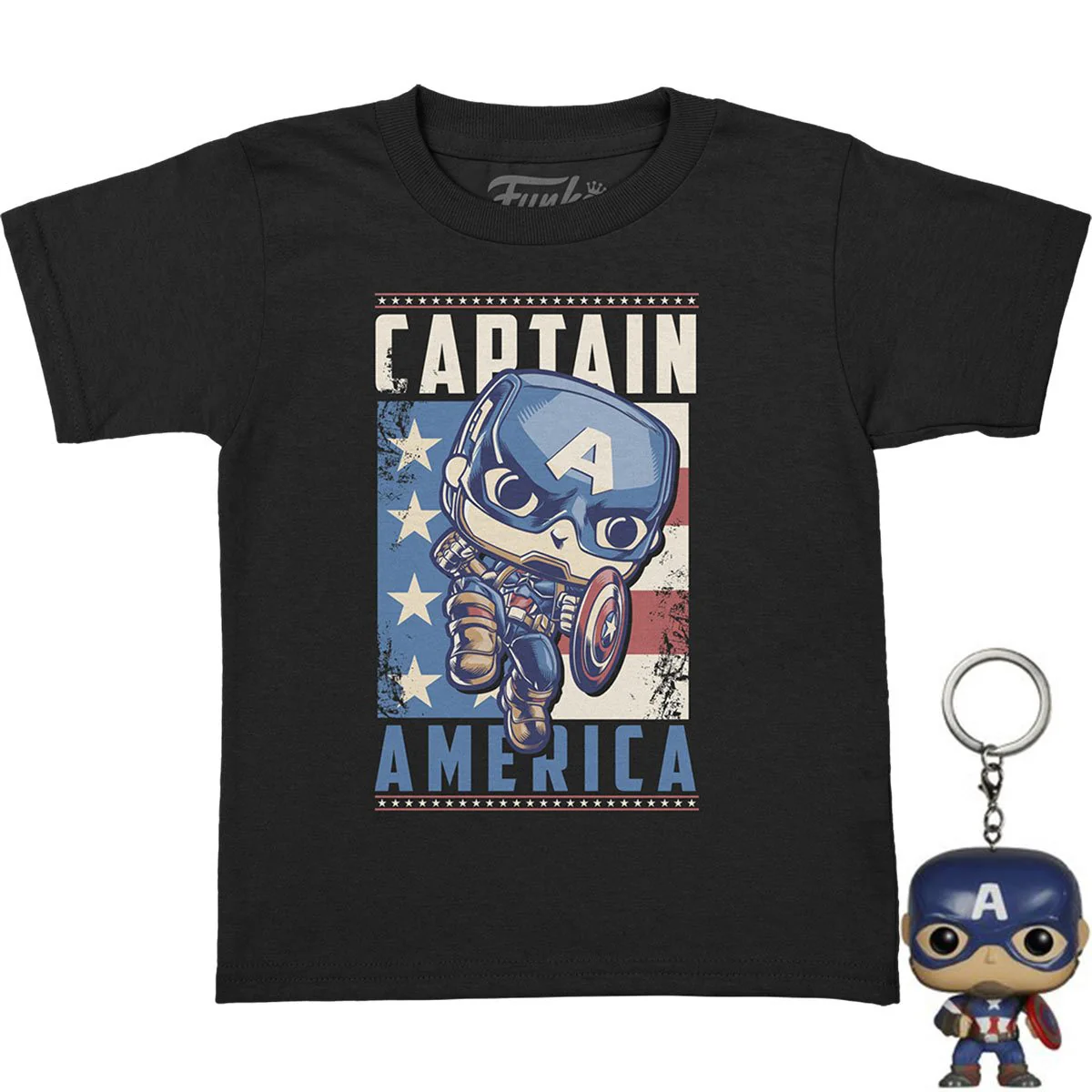 Pkt POP! & Tee: Marvel - Captain America (Youth/Kid Sizes) - Image 2