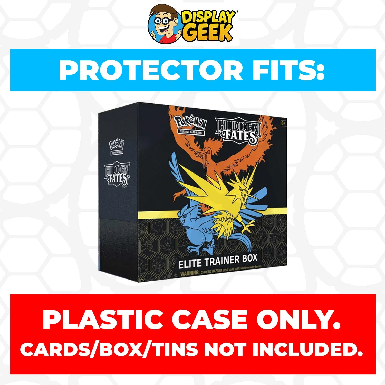 Plastic Protector for Pokemon TCG 2019 Sun & Moon Hidden Fates Moltres, Articuno, Zapdos ETB Elite Trainer Box - Image 2