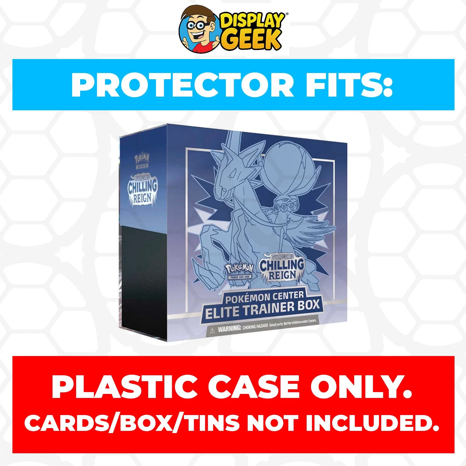 Plastic Protector for Pokemon TCG 2021 Sword & Shield Chilling Reign Ice Rider Calyrex ETB Elite Trainer Box - Image 3