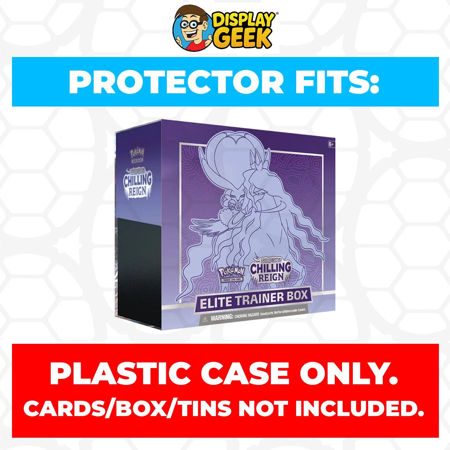 Plastic Protector for Pokemon TCG 2021 Sword & Shield Chilling Reign Shadow Rider Calyrex Pokemon Center ETB Elite Trainer Box - Image 3