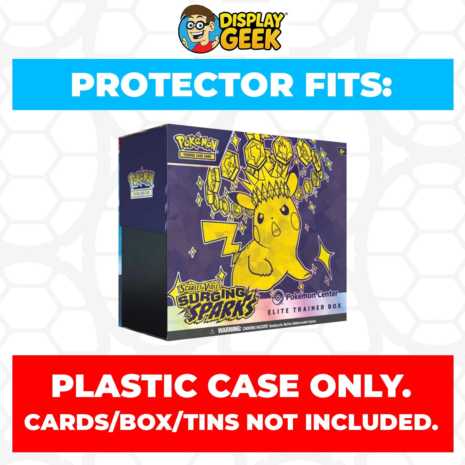 Plastic Protector for Pokemon TCG 2024 Scarlet & Violet Surging Sparks Pikachu Pokemon Center ETB Elite Trainer Box - Image 2