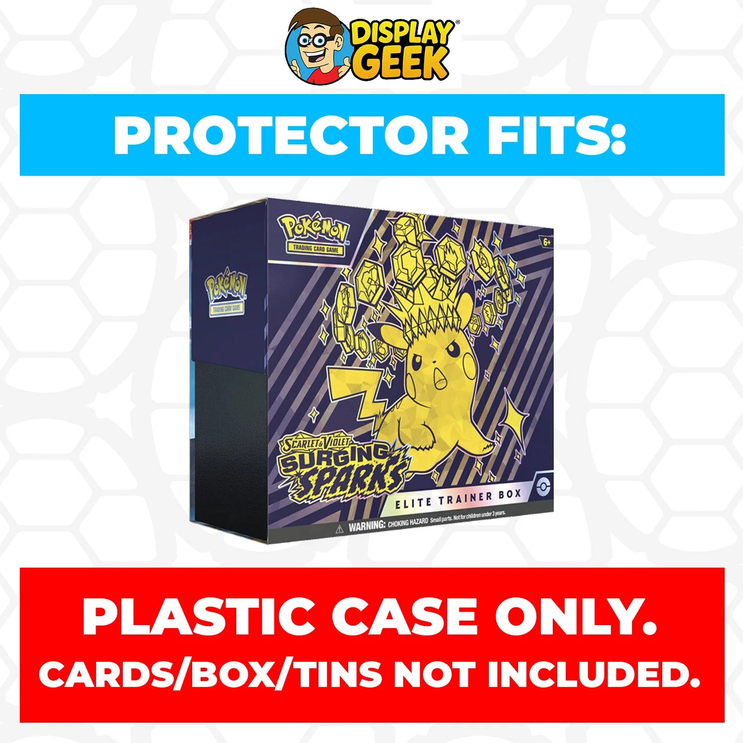 Plastic Protector for Pokemon TCG 2024 Scarlet & Violet Surging Sparks Pikachu Pokemon Center ETB Elite Trainer Box - Image 3