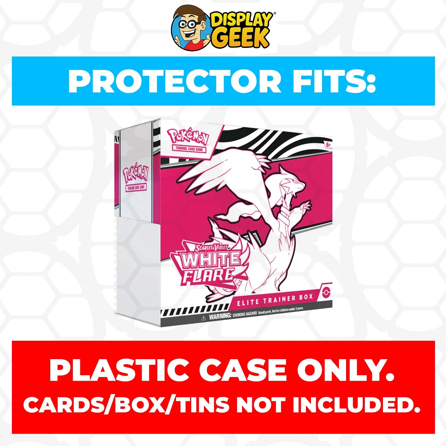 Plastic Protector for Pokemon TCG 2025 Scarlet & Violet White Flare Reshiram Pokemon Center ETB Elite Trainer Box - Image 3