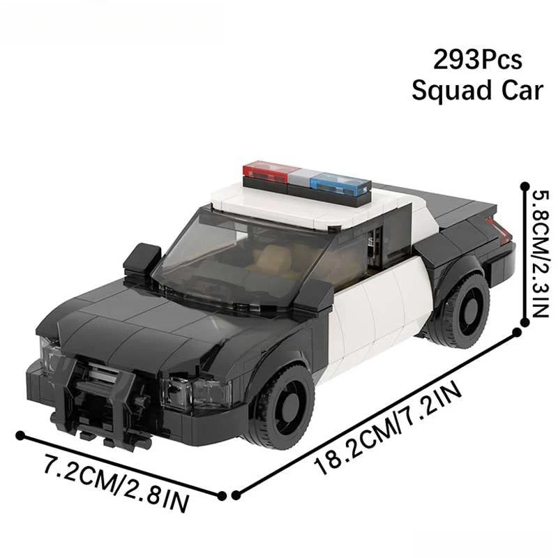Police Squad Car 293 piece Lego Minifigures Custom Toys - Image 2