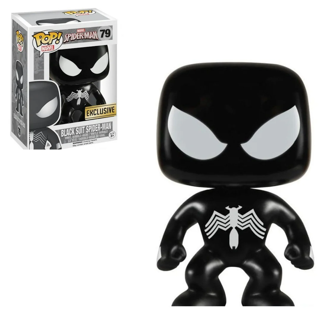 POP! Marvel Black Suit Spider-Man Exclusive Vinyl Bobble Head #79