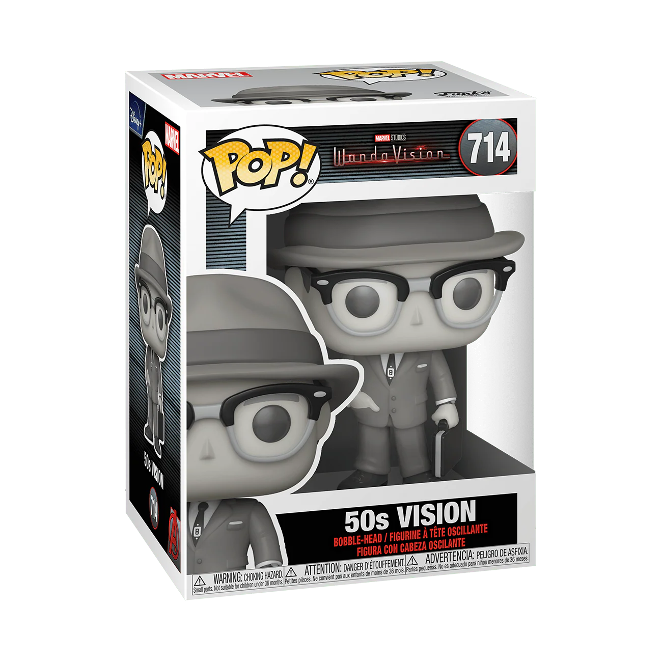 Pop! Marvel: Wanda Vision - 50's Vision (Black & White) - Image 2