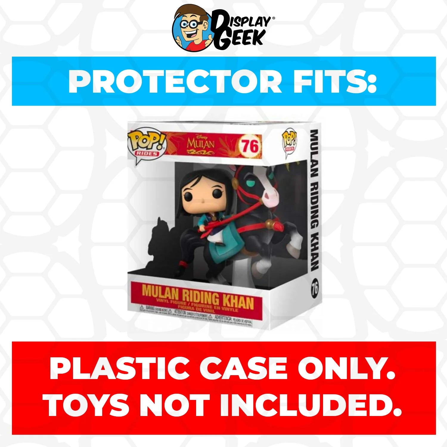 Pop Protector for Funko Pop Rides Mulan Riding Khan #76 - Image 2