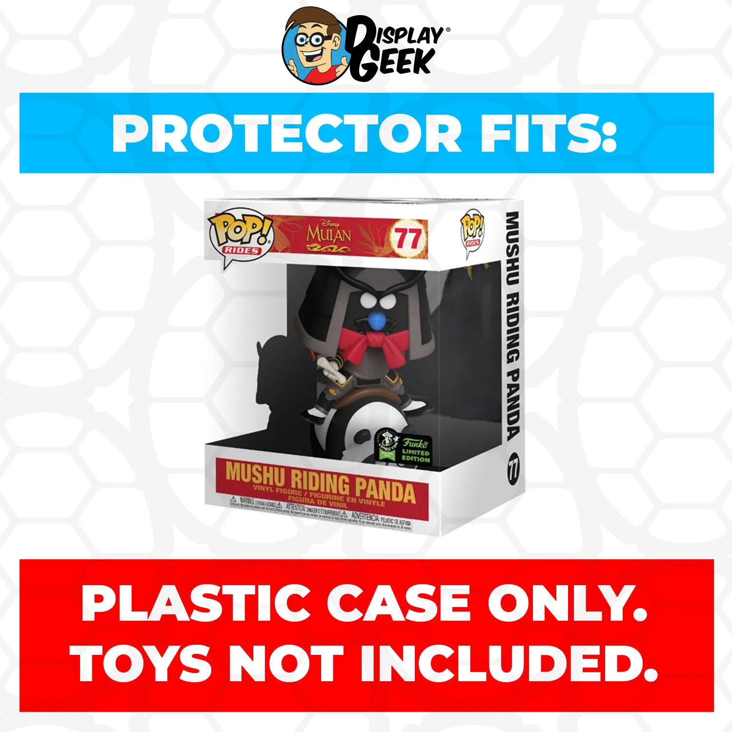 Pop Protector for Funko Pop Rides Mulan Riding Khan #76 - Image 3
