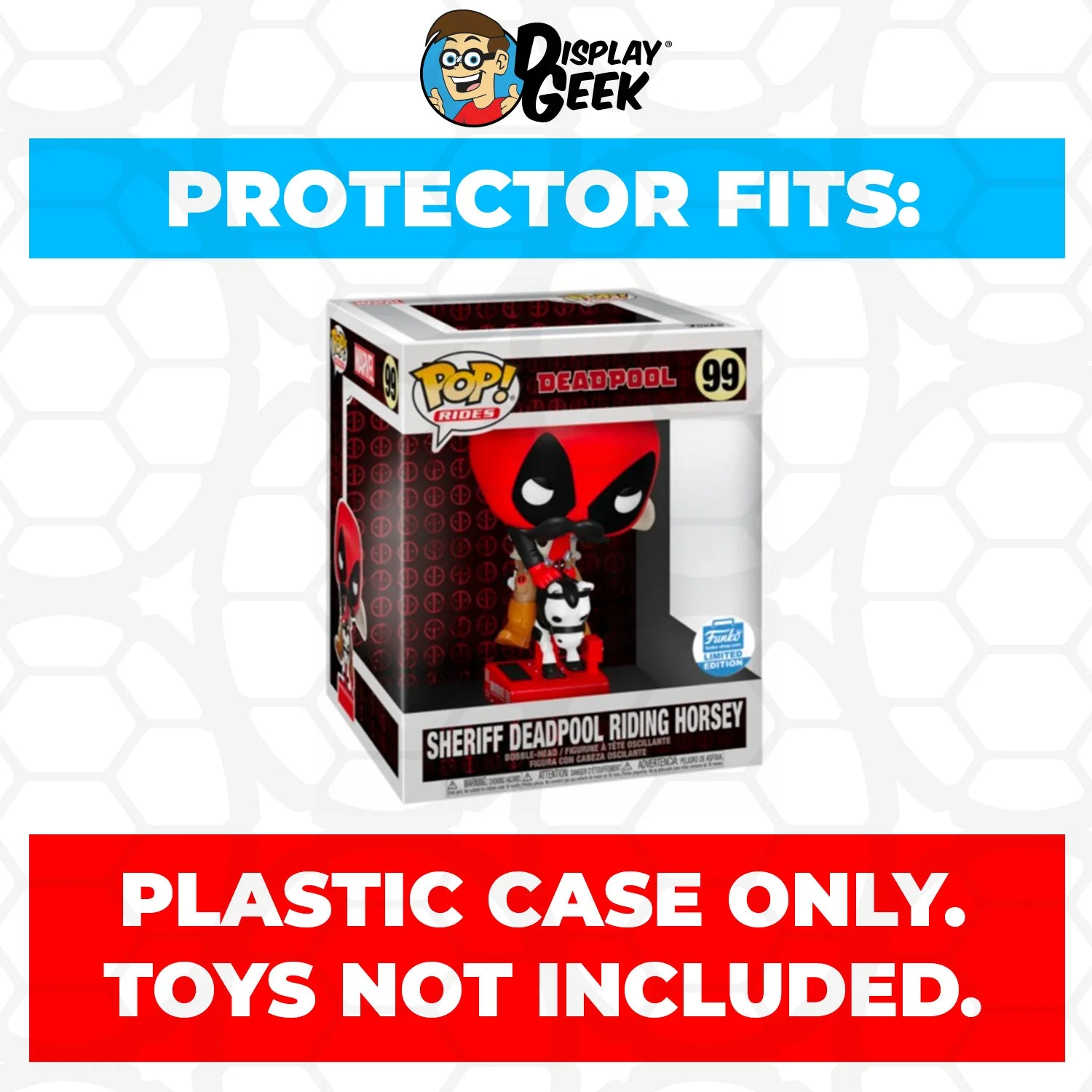 Pop Protector for Funko Pop Rides Sheriff Deadpool Riding Horsey #99 Box - Image 2