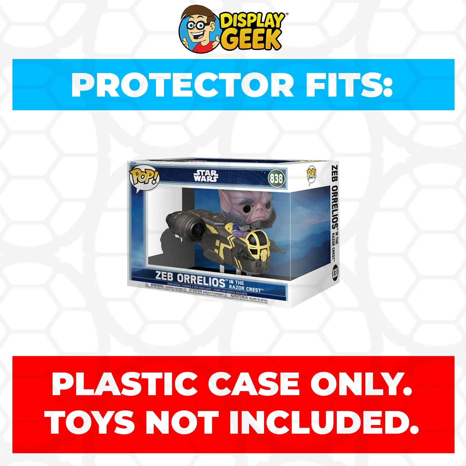 Pop Protector for Funko Pop Rides Zeb Orrelios in the Razor Crest #838 Box - Image 2