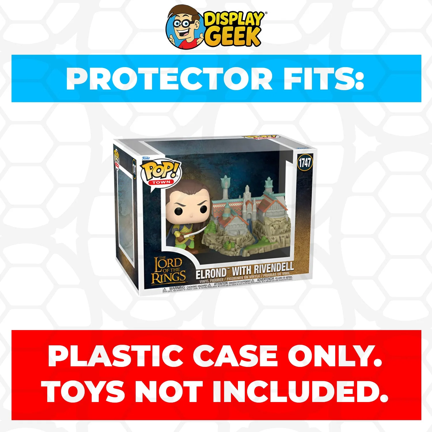Pop Protector for Funko Pop Town LOTR Elrond with Rivendell #1747 - Image 2