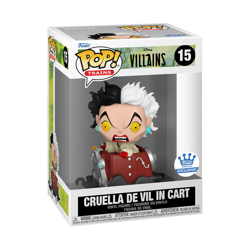 POP! Trains: Disney Villains - Cruella De Vil in Cart (Funko Exclusive) - Image 2