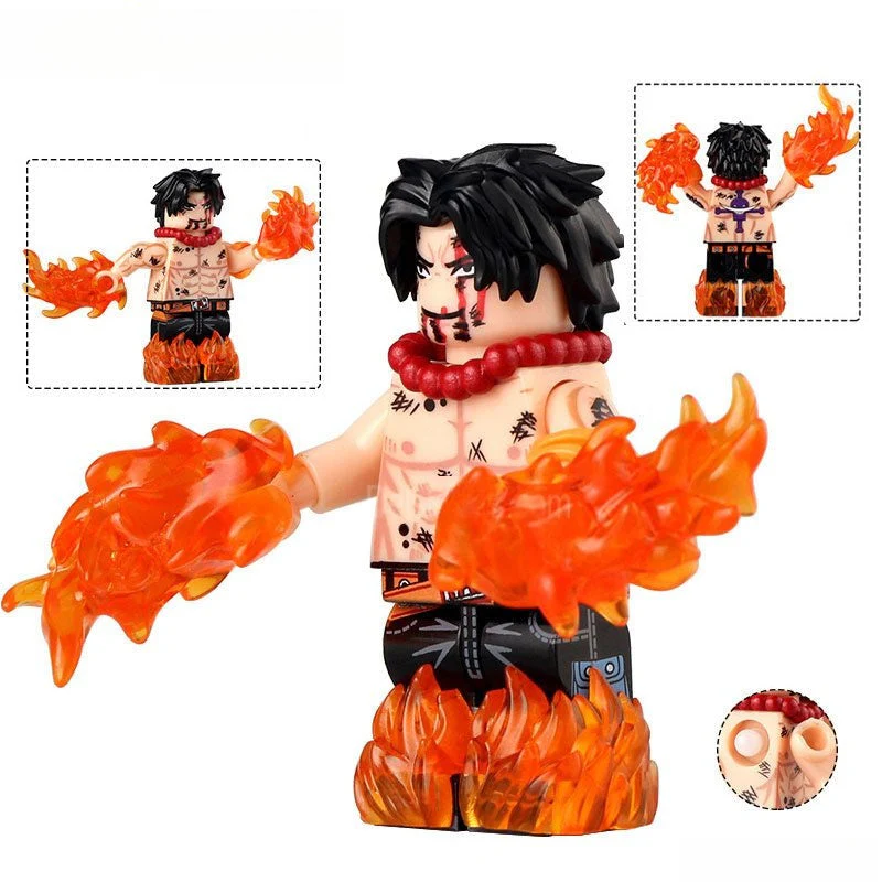 Portgas D Ace from ONE PIECE Anime Lego Minifigures custom toys 6 - Image 2