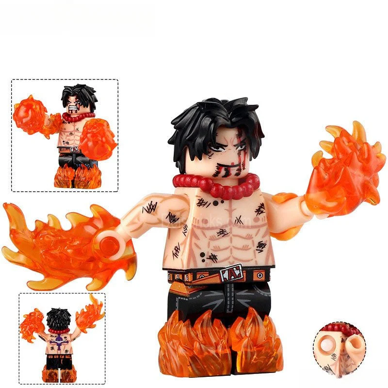 Portgas D Ace from ONE PIECE Anime Lego Minifigures custom toys 6 - Image 3