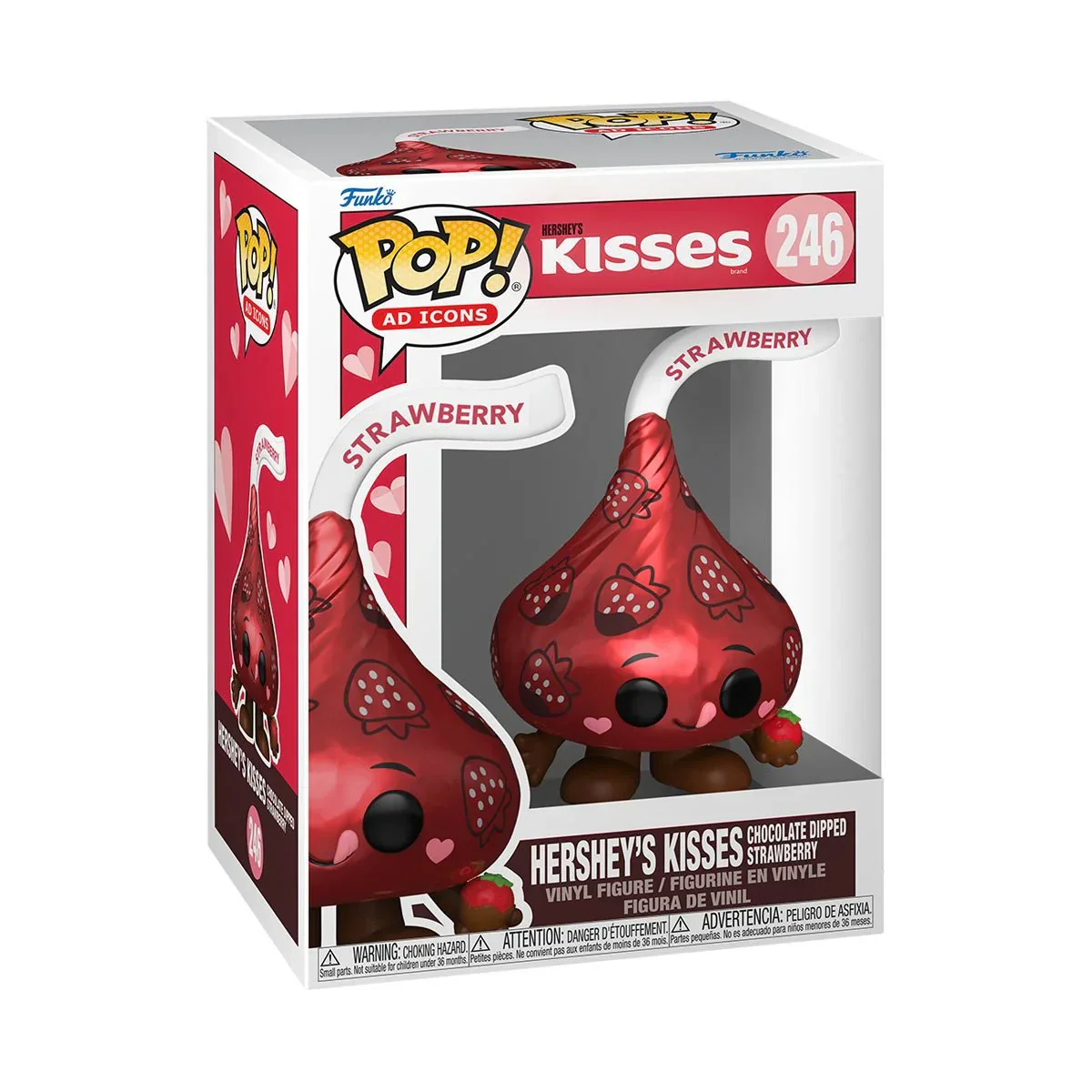 (PRE-ORDER) POP! AD Icons: Hershey's Kisses – Chocolate Dipped Strawberry - Image 2