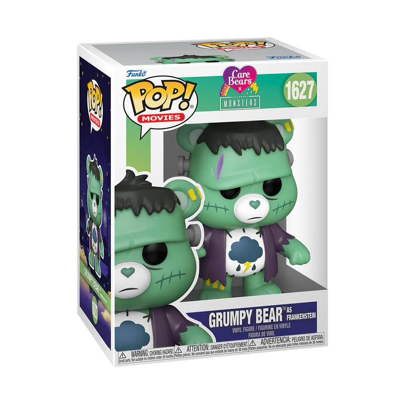 (PRE-ORDER) POP! Movies: Care Bears x Universal Monsters - Grumpy Bear Frankenstein - Image 2