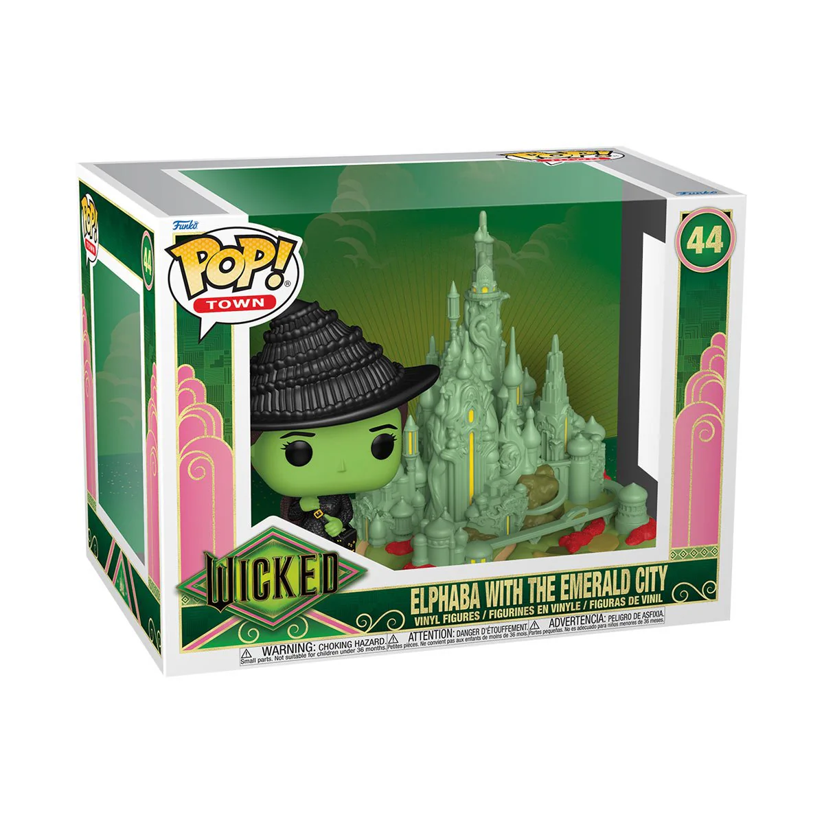 (PRE-ORDER) POP! Town: Wicked - Elphaba w/ Emerald City - Image 2