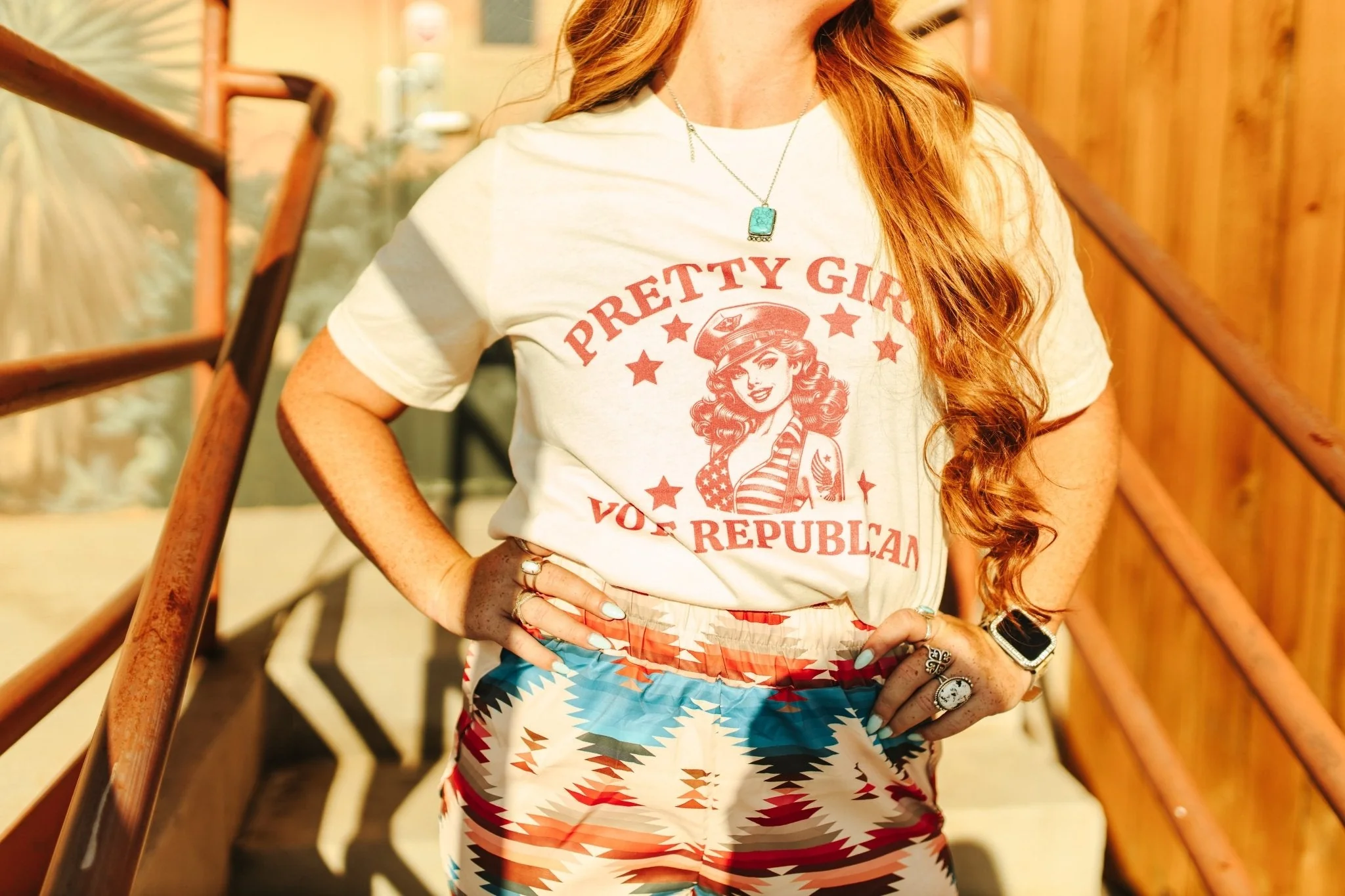 Pretty Girls Vote Republican Graphic Tee - Image 2