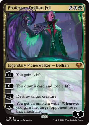 Professor Dellian Fel (SOS-214) - Secrets of Strixhaven Foil