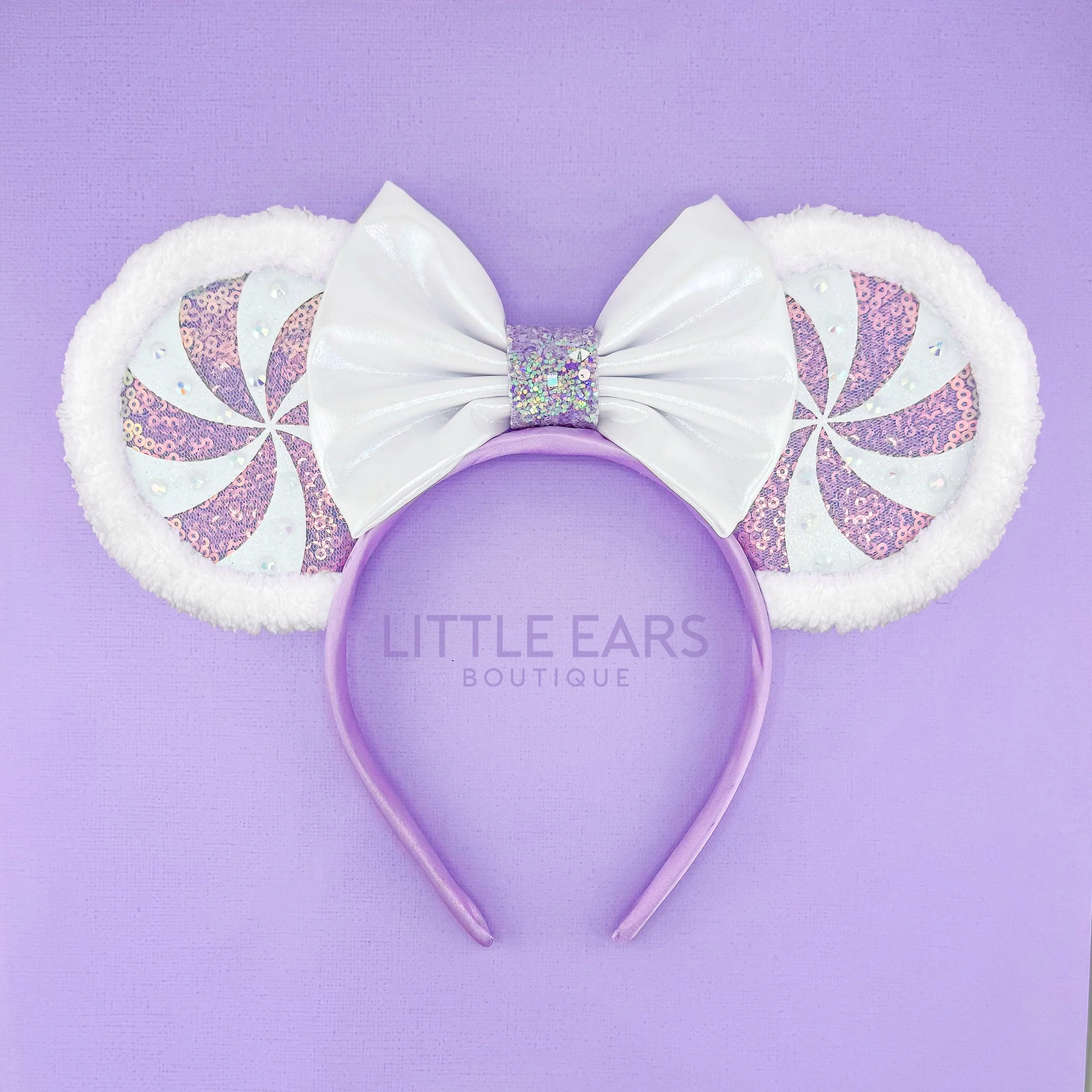 Purple Candycane Mickey Ears