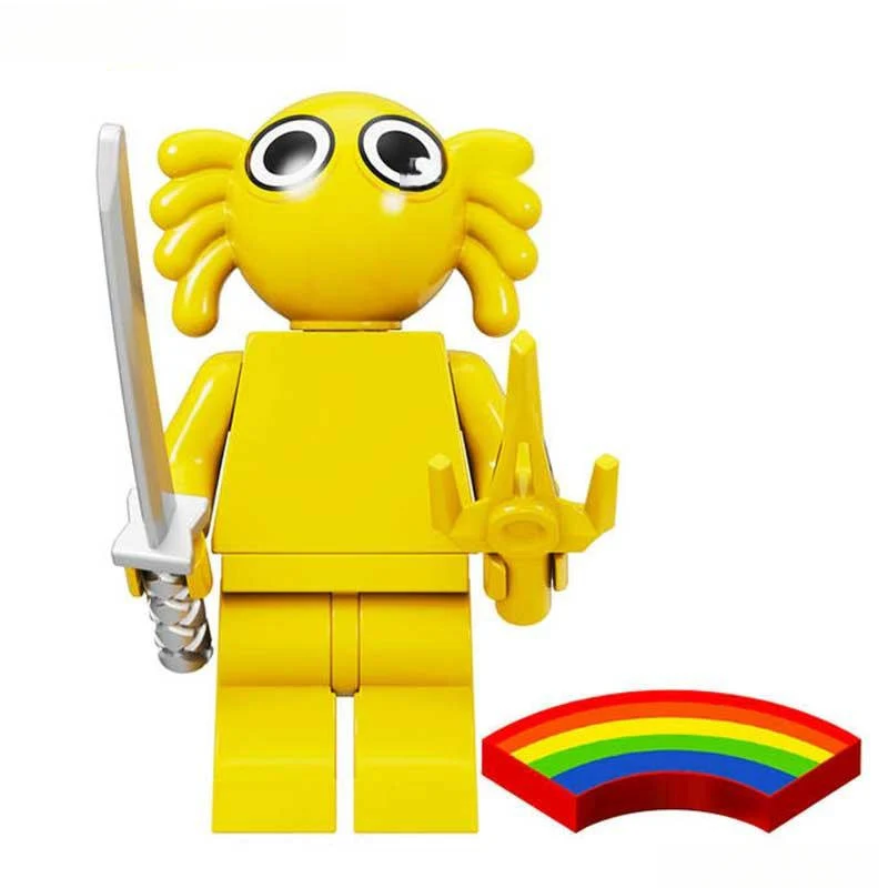 Rainbow Friends Yellow Character Lego Minifigures Custom Toys