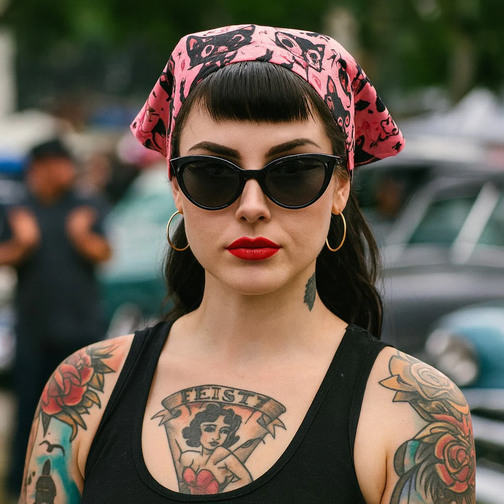 Retro Kitties Bandana - Image 2