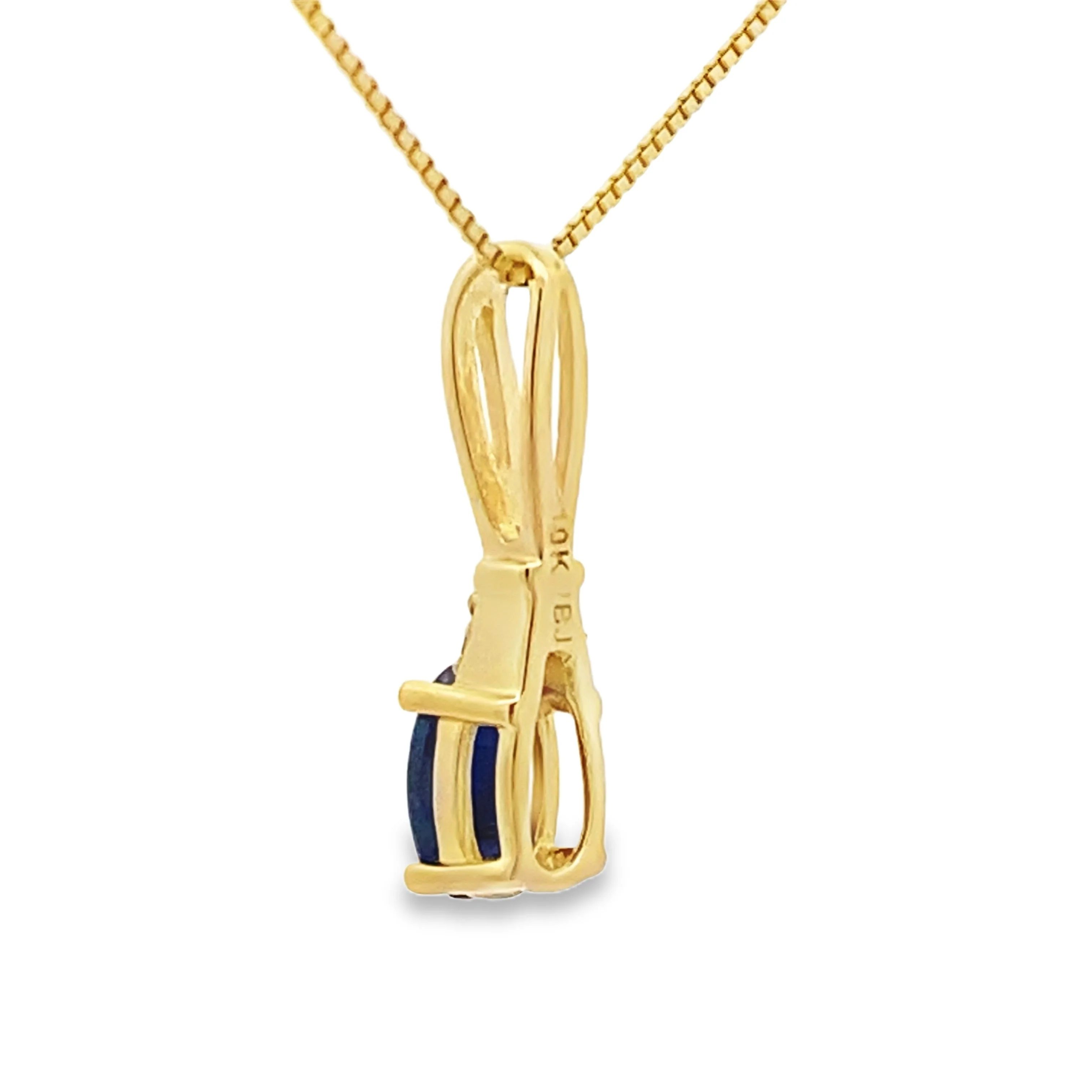 Sapphire Diamond Fashion Pendants 10KT Yellow Gold - Image 2