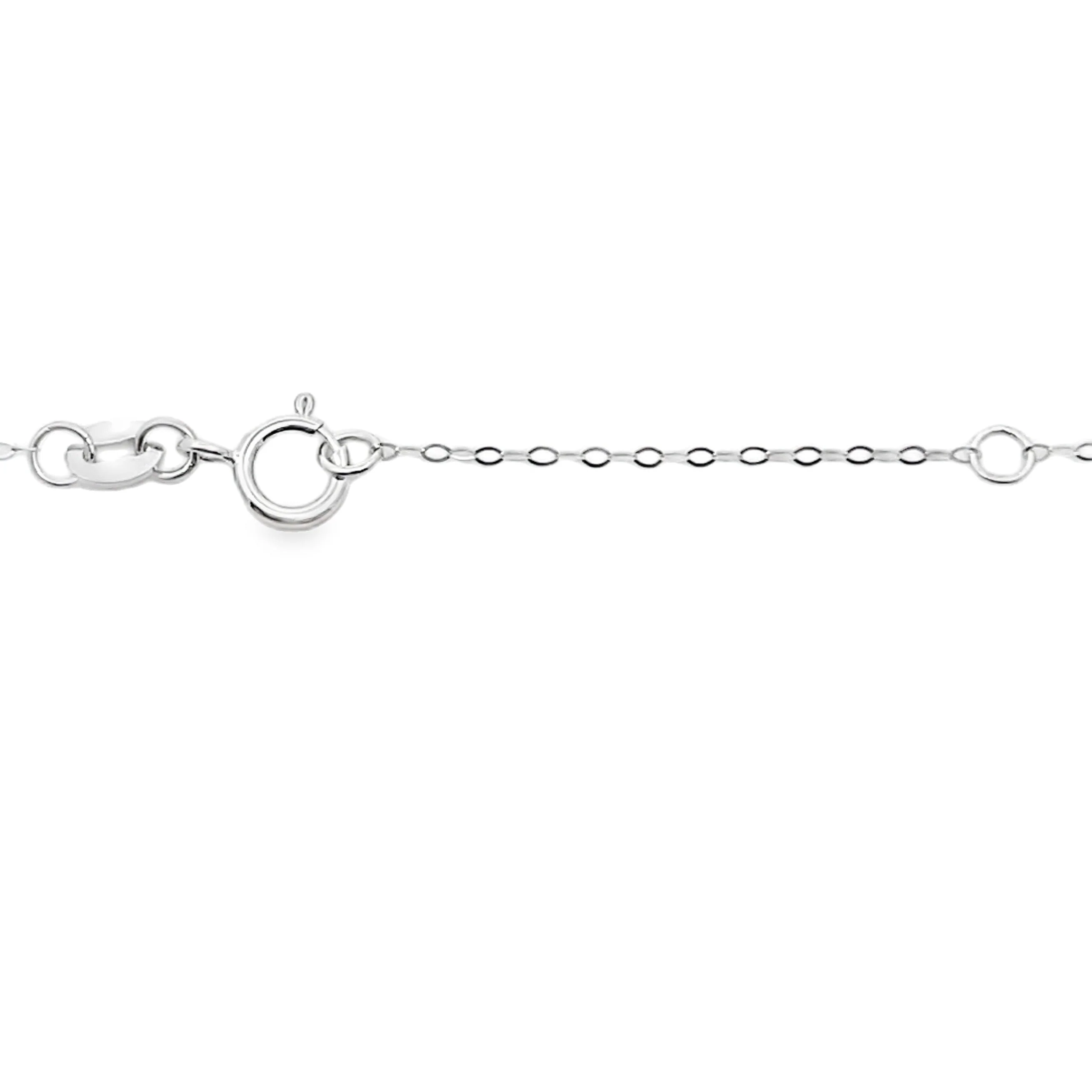 Sapphire Diamond Fashion Pendants 14KT White Gold - Image 3