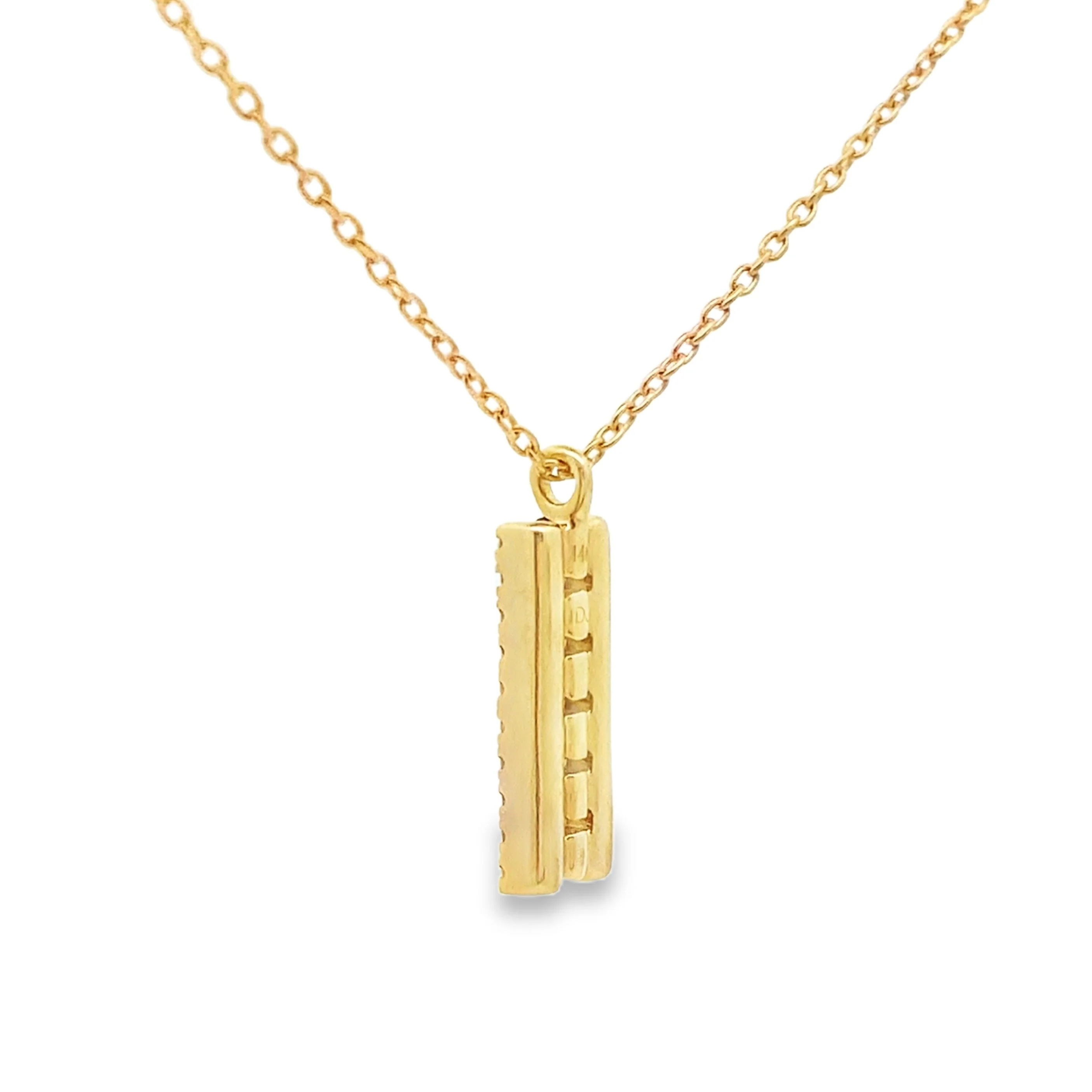 Sapphire Diamond Fashion Pendants 14KT Yellow Gold - Image 2