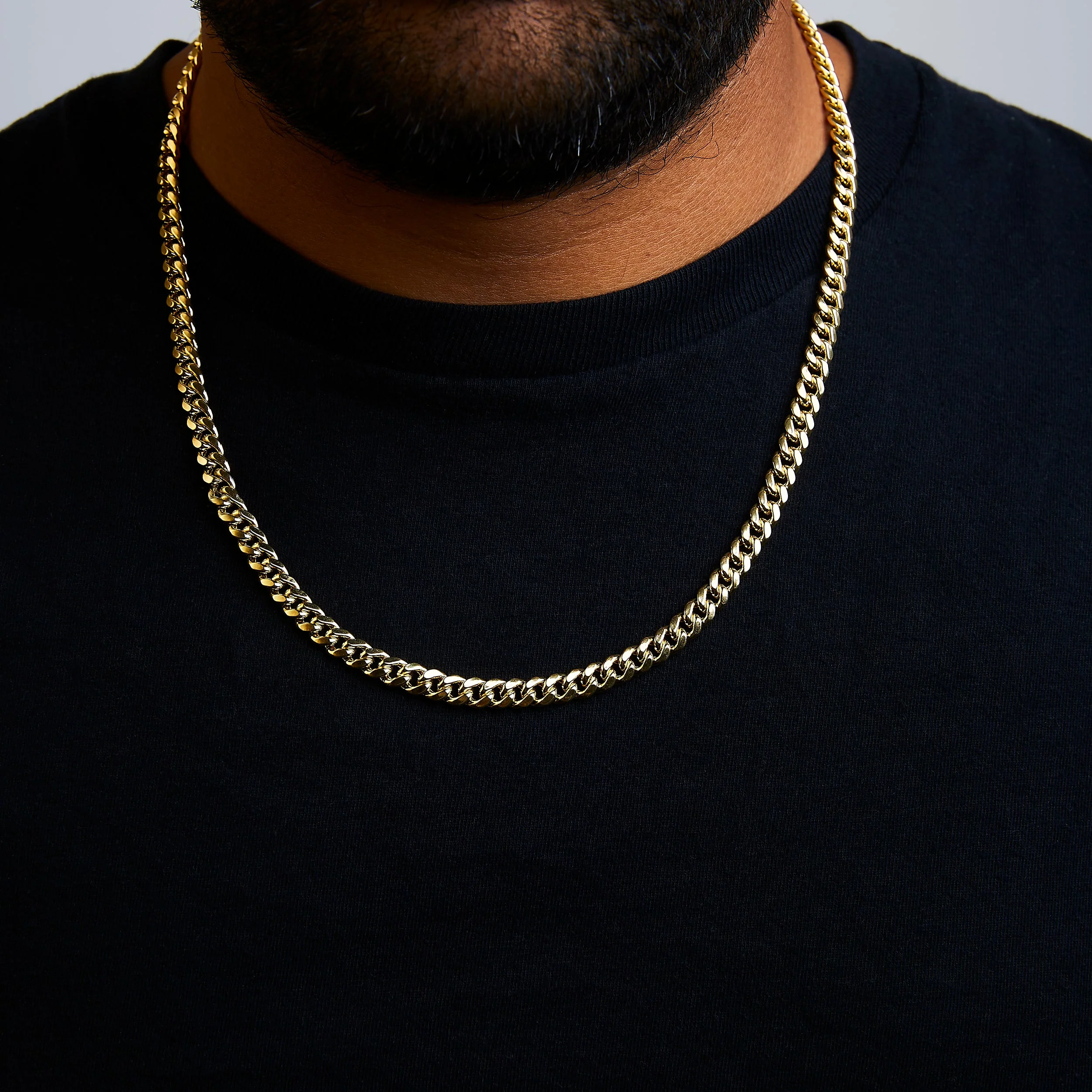 Semi-Solid 14K Yellow Gold 6.1mm Classic Miami Cuban Chain Necklace - 22 Inches - Image 11