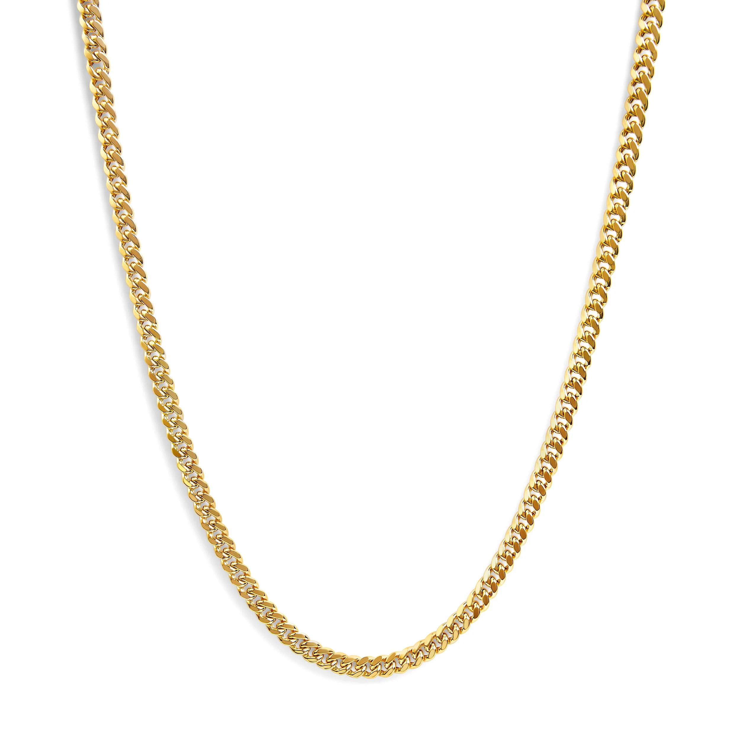 Semi-Solid 14K Yellow Gold 6.1mm Classic Miami Cuban Chain Necklace - 22 Inches - Image 7
