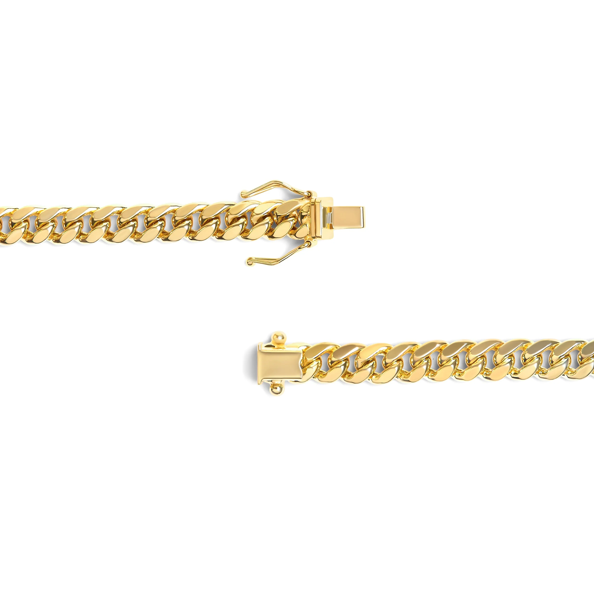 Semi-Solid 14K Yellow Gold 6.1mm Classic Miami Cuban Chain Necklace - 22 Inches - Image 8