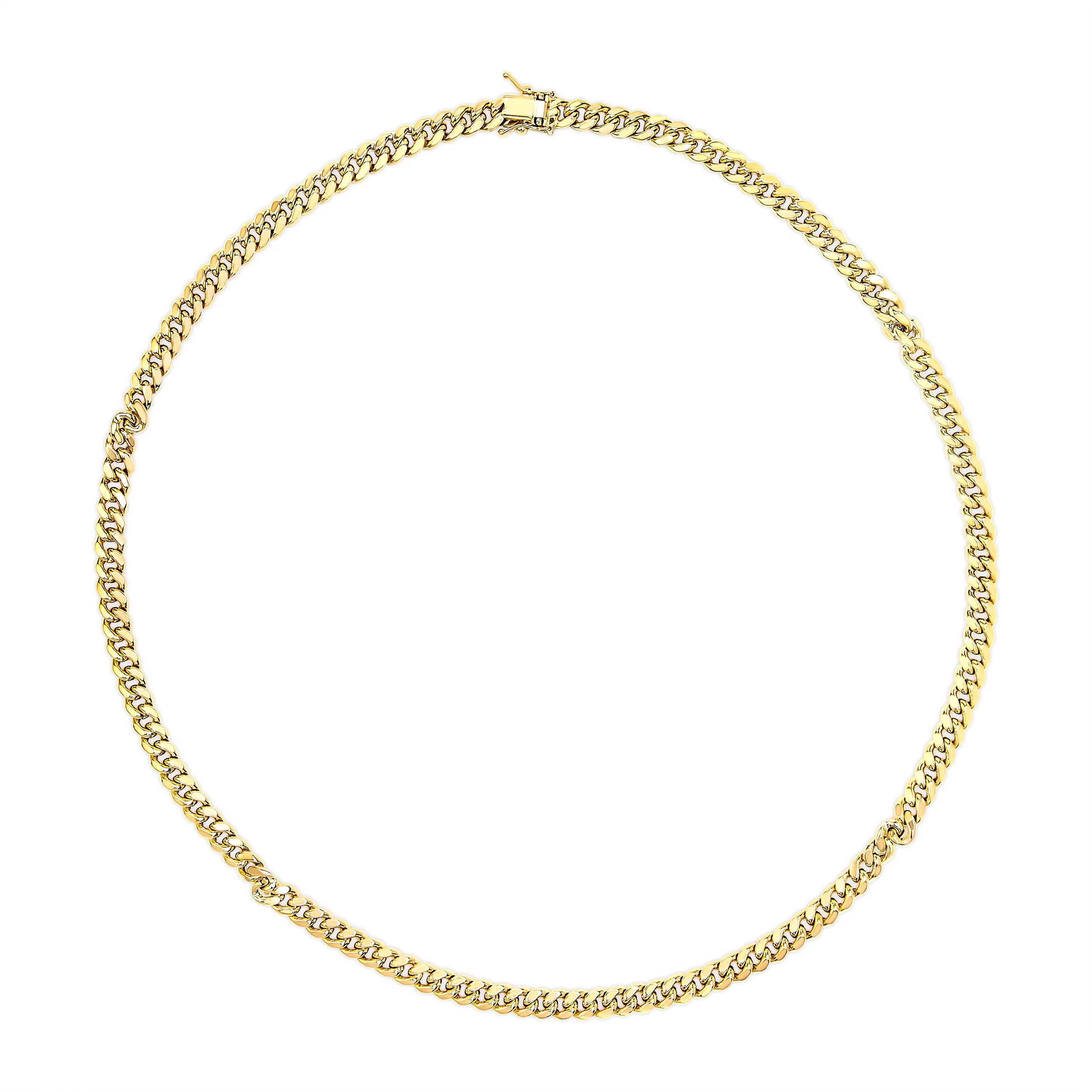 Semi-Solid 14K Yellow Gold 6.1mm Classic Miami Cuban Chain Necklace - 22 Inches - Image 9