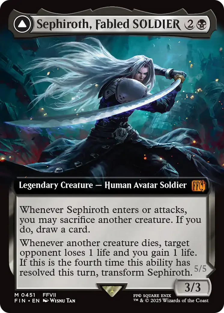 Sephiroth, Fabled SOLDIER // Sephiroth, One-Winged Angel (FIN-451) - FINAL FANTASY: (Extended Art) Foil - Image 2