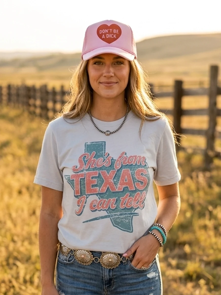 She's From Texas I Can Tell Graphic Tee - Image 3