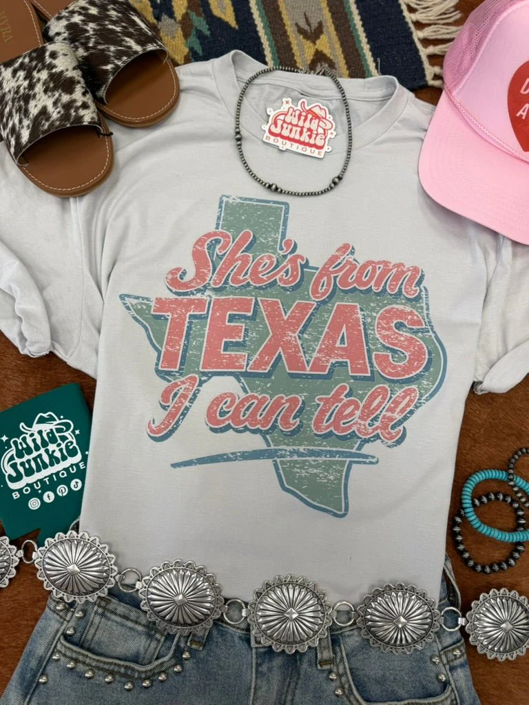 She's From Texas I Can Tell Graphic Tee - Image 4