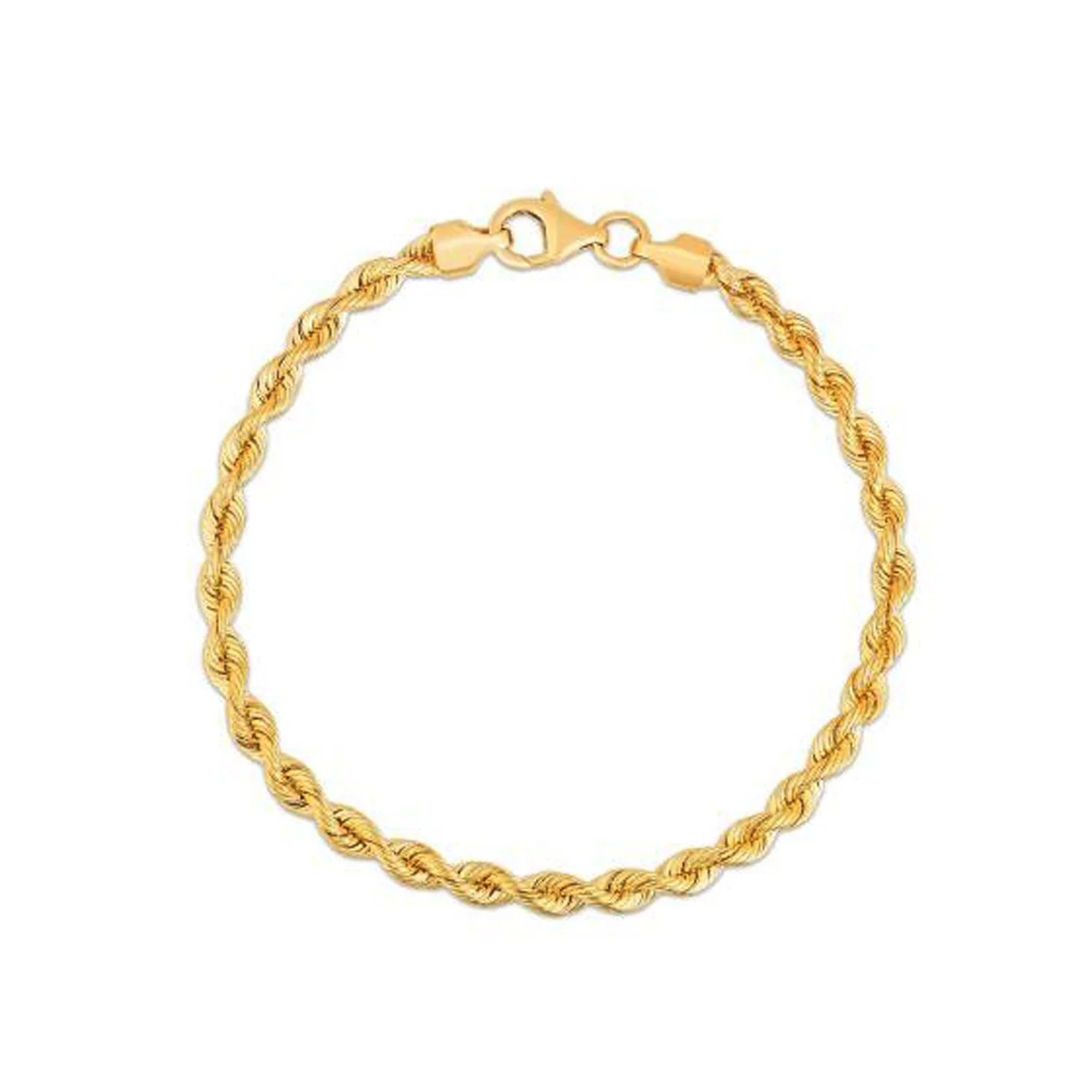 Silk Rope Chain Bracelet in 14k Yellow Gold (3.70 mm) - Image 2