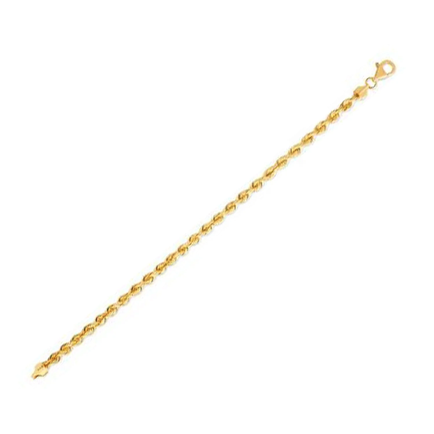 Silk Rope Chain Bracelet in 14k Yellow Gold  (4.30 mm) - Image 3