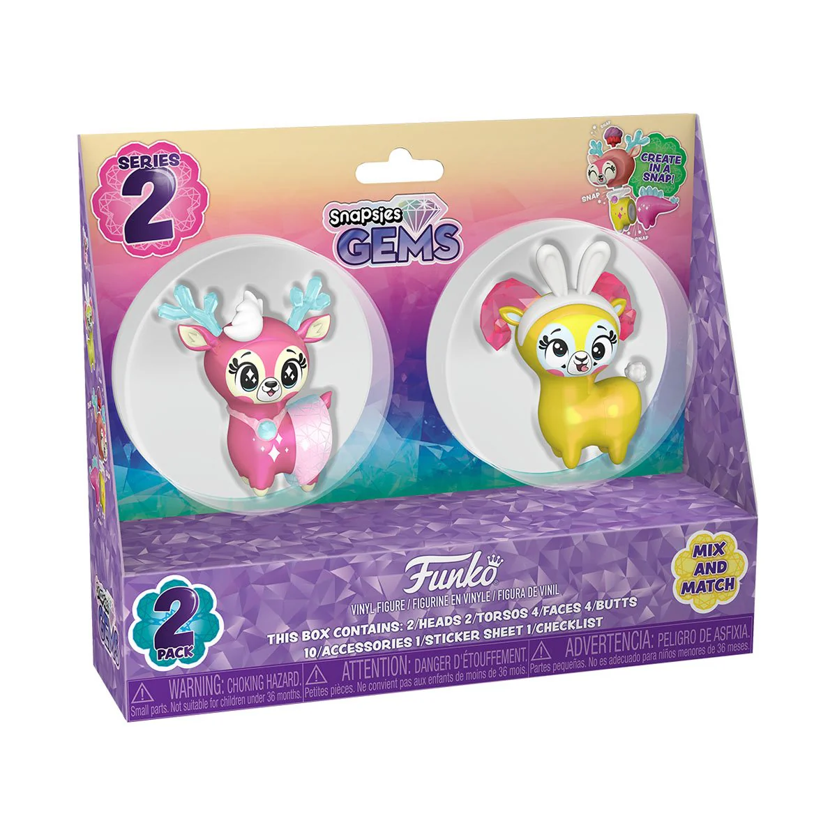Snapsies Gems Blush and Pinky Spring Wave 3 2-Pack - Image 2