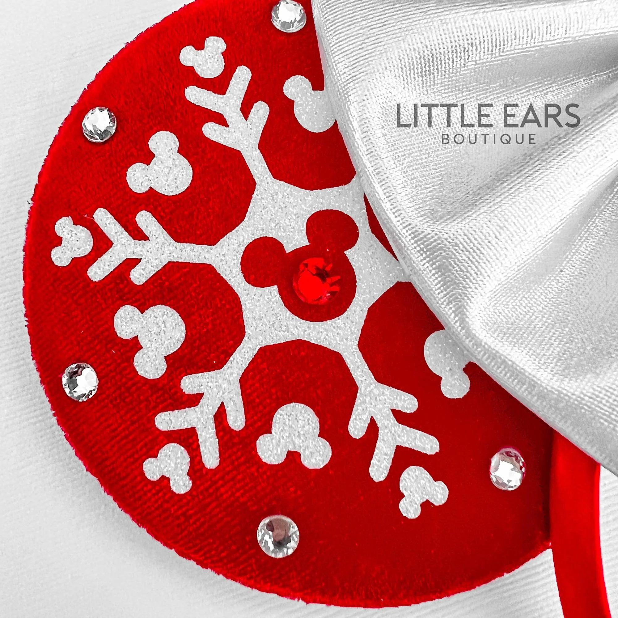 Snow Velvet Christmas Mickey Ears - Image 2