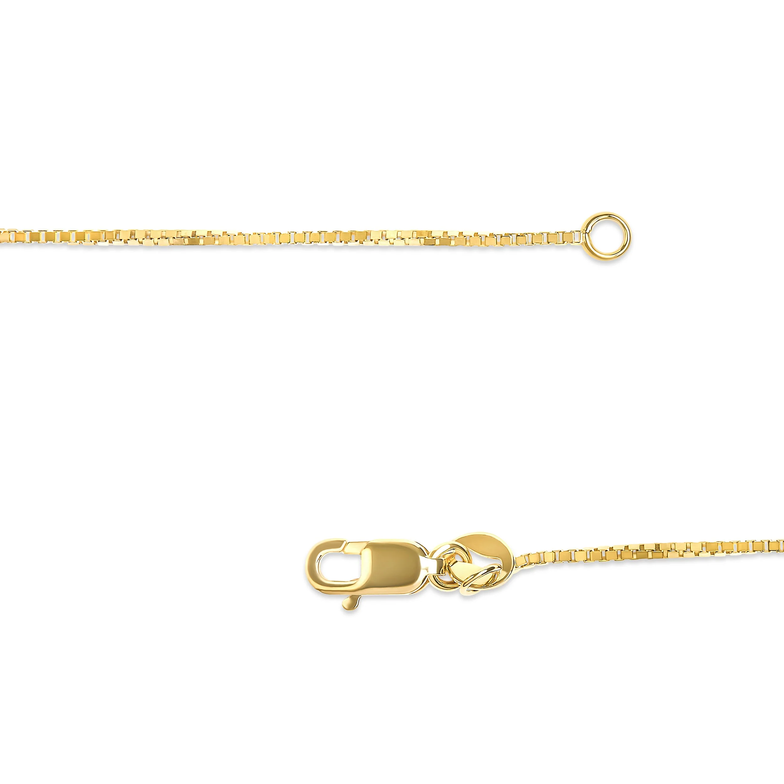 Solid 14K Yellow Gold 0.75mm Classic Box Chain Necklace. Unisex Chain - Size 16 Inches - Image 8