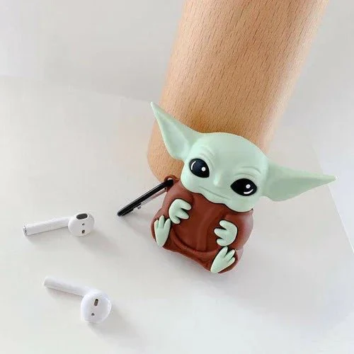 Star Wars Airpod Case Mandalorian Baby Yoda Grogu Silicon bumper keychain - Image 3