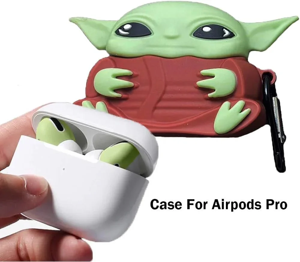Star Wars Airpod Case Mandalorian Baby Yoda Grogu Silicon bumper keychain - Image 4