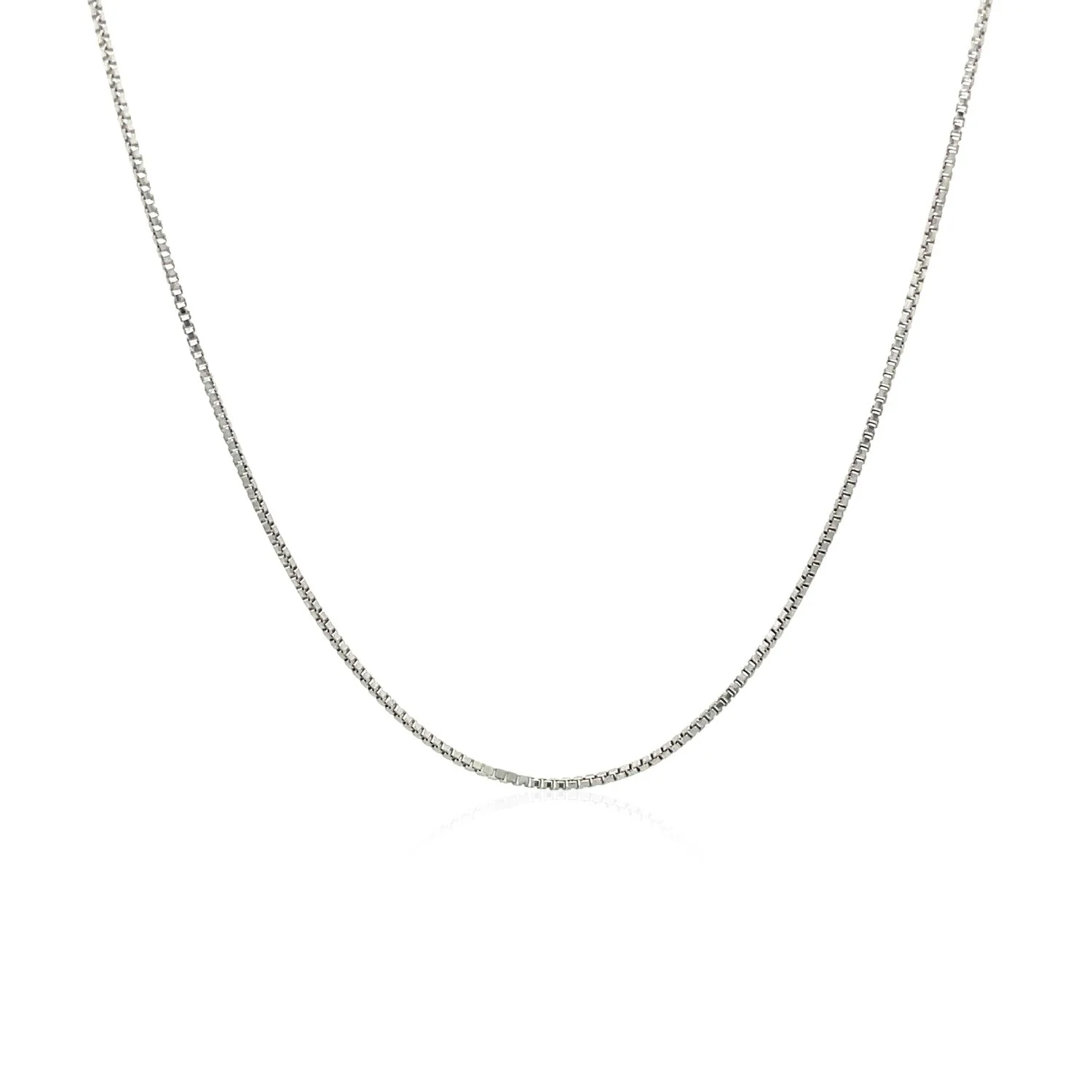 Sterling Silver Rhodium Plated Box Chain 0.7mm - Image 7