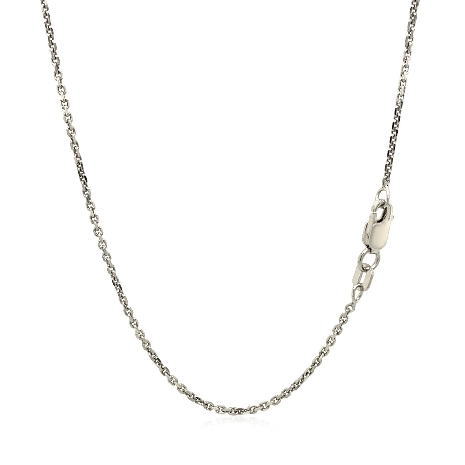 Sterling Silver Rhodium Plated Cable Chain 1.4mm - Image 8