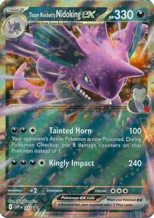 Team Rocket's Nidoking ex 217 - SV Scarlet & Violet Promo Cards Holofoil