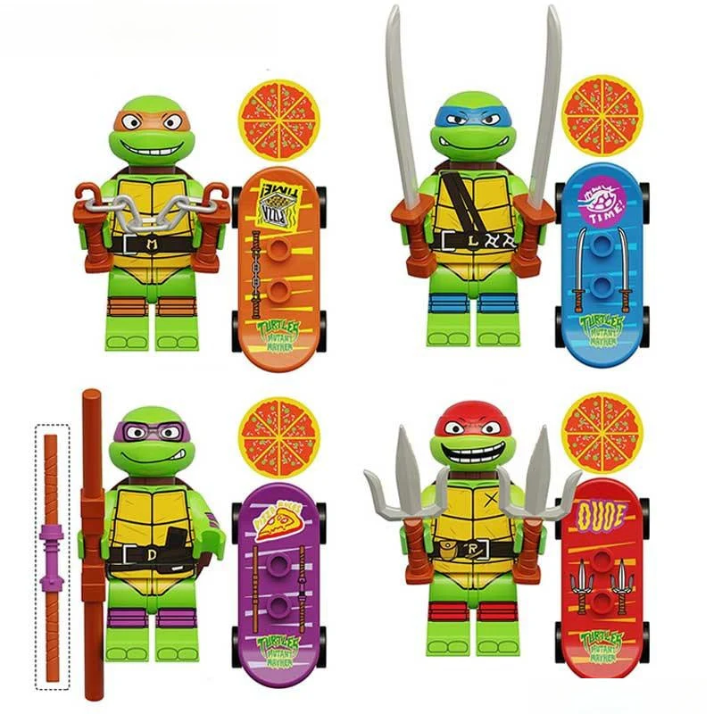Teenage Mutant Ninja Turtles Mutant Mayhem (TMNT) Minifigures Set of 4 | Custom LEGO Figures 2