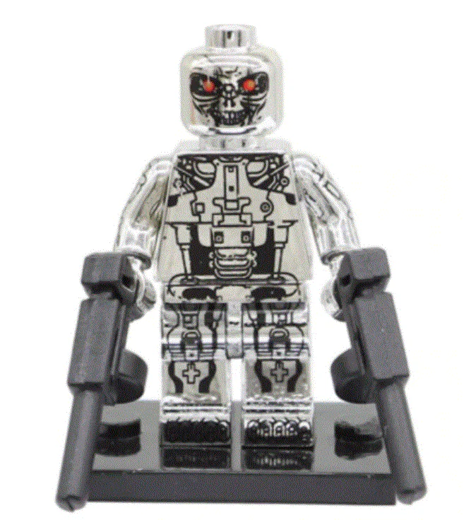 Terminator T-800 Chrome Endoskeleton Lego custom Minifigures - Image 2