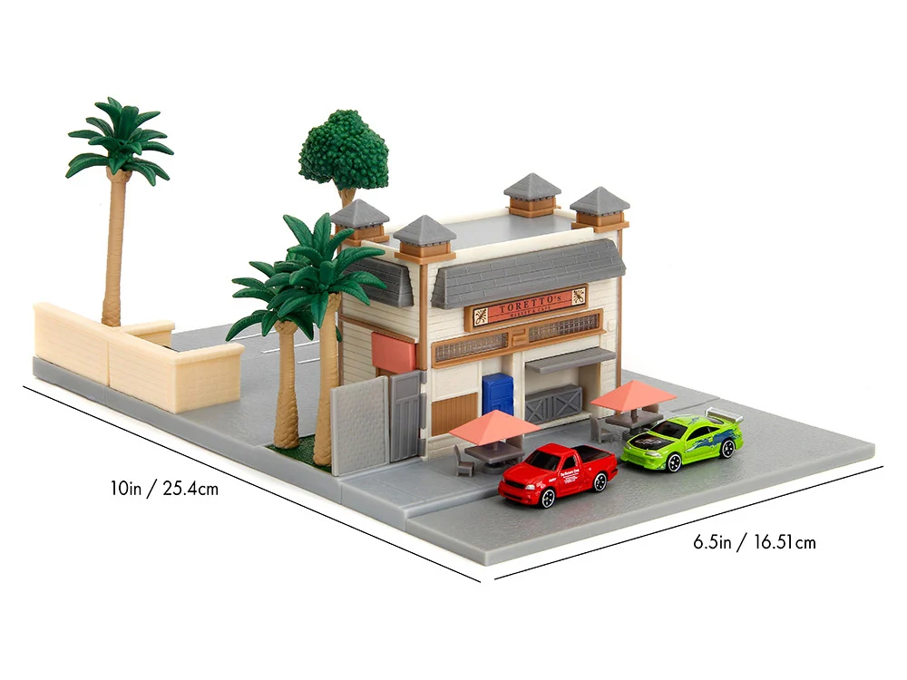 The Fast and the Furious Nano Scene Toretto's Cafe Diorama Set - Image 2